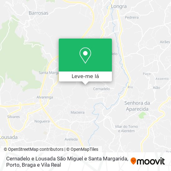 Cernadelo e Lousada São Miguel e Santa Margarida mapa