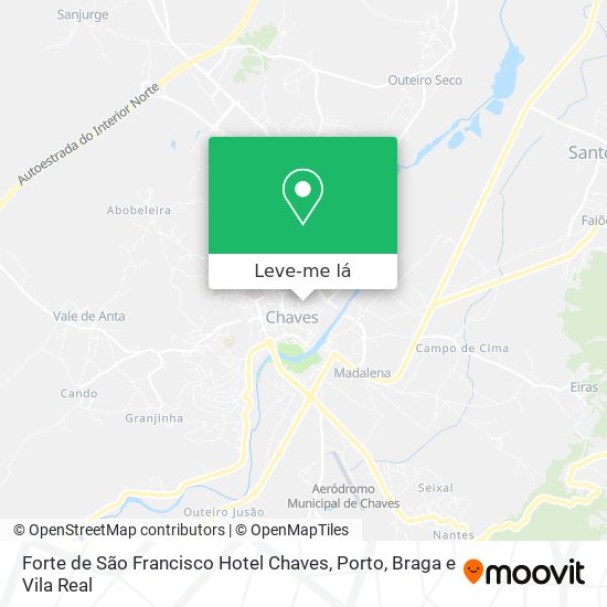 Forte de São Francisco Hotel Chaves mapa