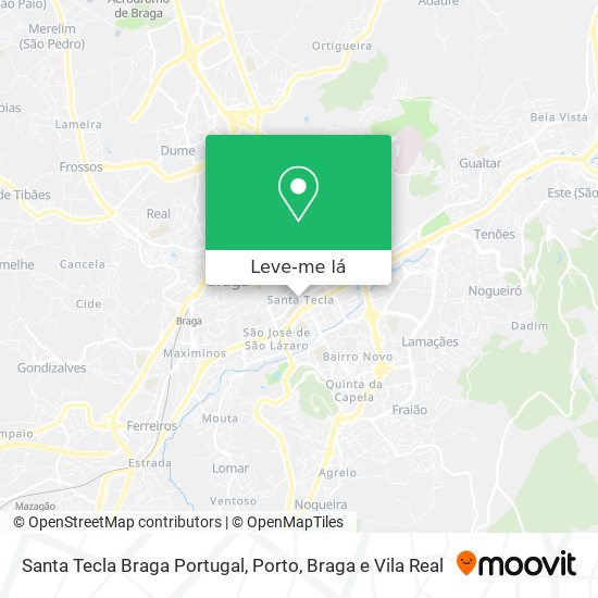 Santa Tecla Braga Portugal mapa