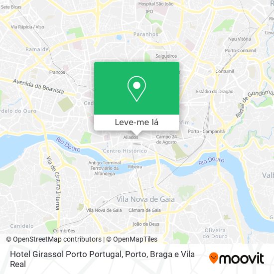 Hotel Girassol Porto Portugal mapa