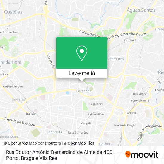 Rua Doutor António Bernardino de Almeida 400 mapa