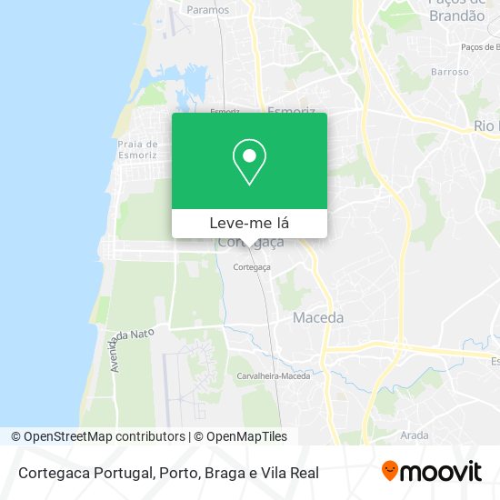 Cortegaca Portugal mapa