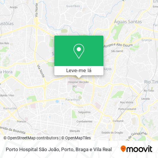 Porto Hospital São João mapa