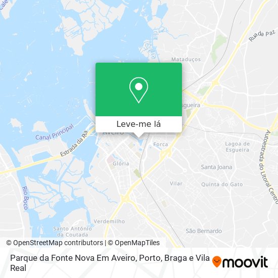 Parque da Fonte Nova Em Aveiro mapa