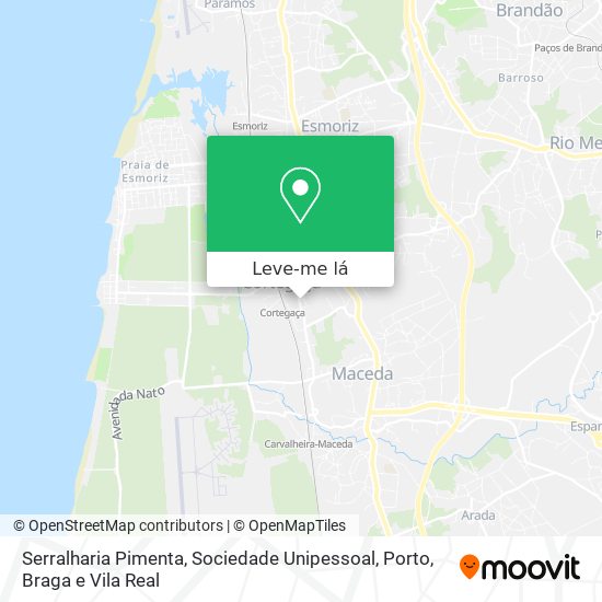 Serralharia Pimenta, Sociedade Unipessoal mapa