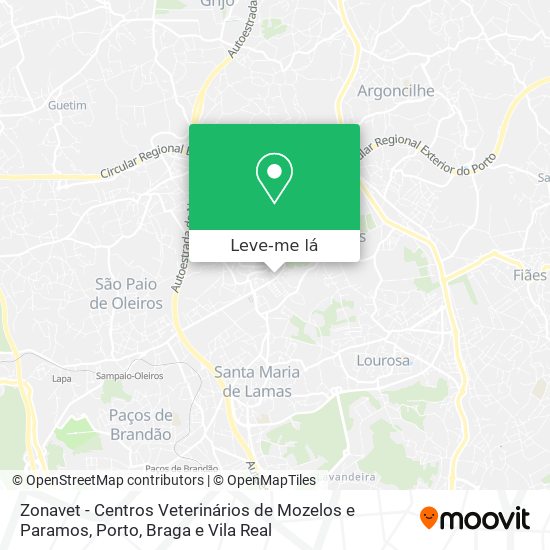 Zonavet - Centros Veterinários de Mozelos e Paramos mapa