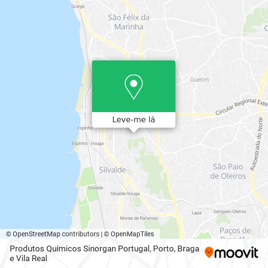 Produtos Químicos Sinorgan Portugal mapa