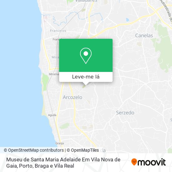 Museu de Santa Maria Adelaide Em Vila Nova de Gaia mapa