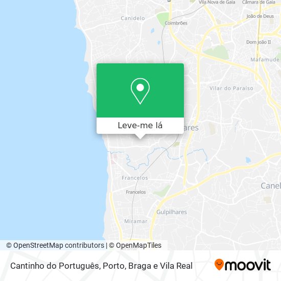 Cantinho do Português mapa