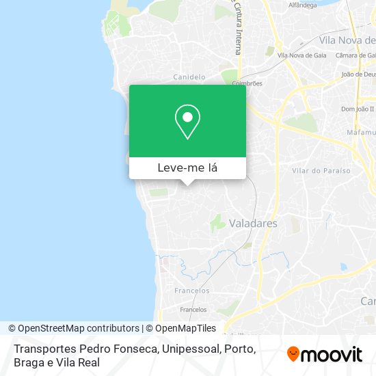 Transportes Pedro Fonseca, Unipessoal mapa