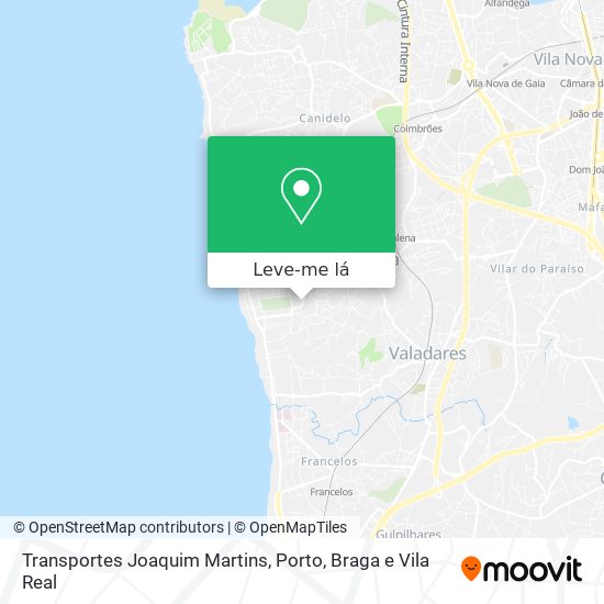 Transportes Joaquim Martins mapa