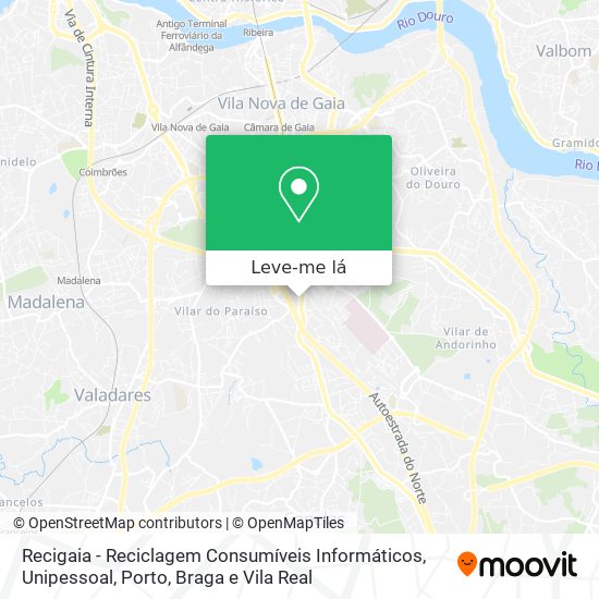 Recigaia - Reciclagem Consumíveis Informáticos, Unipessoal mapa