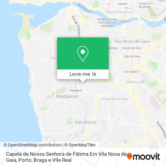 Capela de Nossa Senhora de Fátima Em Vila Nova de Gaia mapa