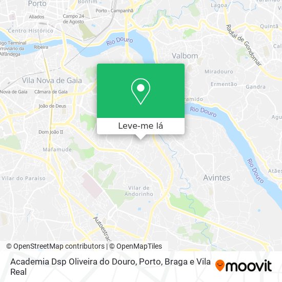 Academia Dsp Oliveira do Douro mapa