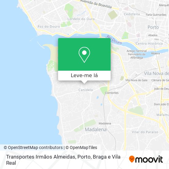 Transportes Irmãos Almeidas mapa