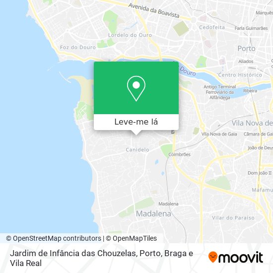 Jardim de Infância das Chouzelas mapa