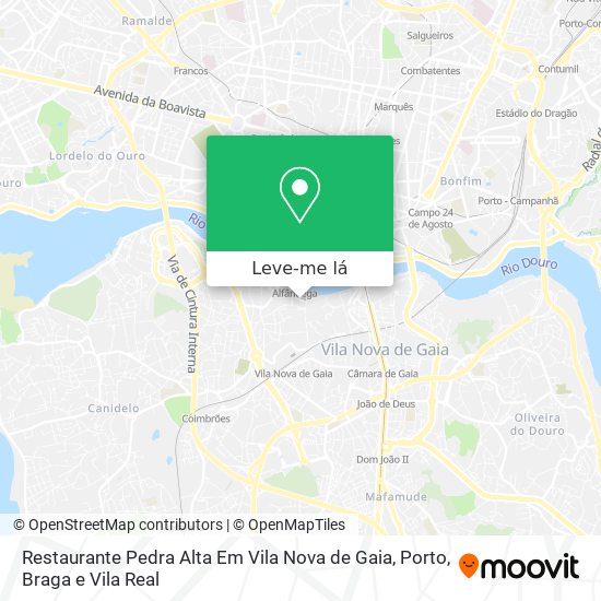 Restaurante Pedra Alta Em Vila Nova de Gaia mapa