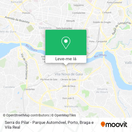 Serra do Pilar - Parque Automóvel mapa