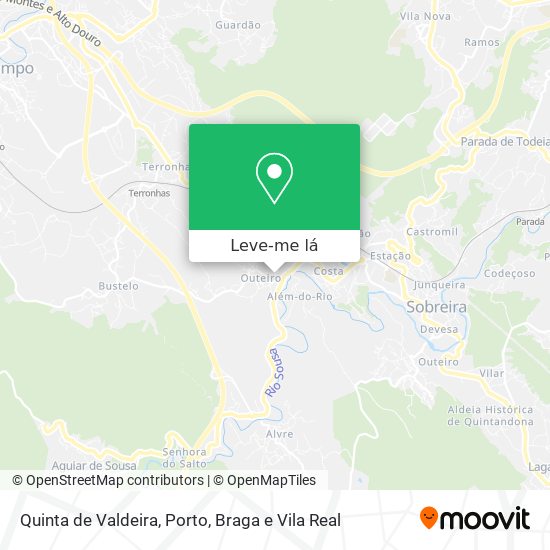 Quinta de Valdeira mapa
