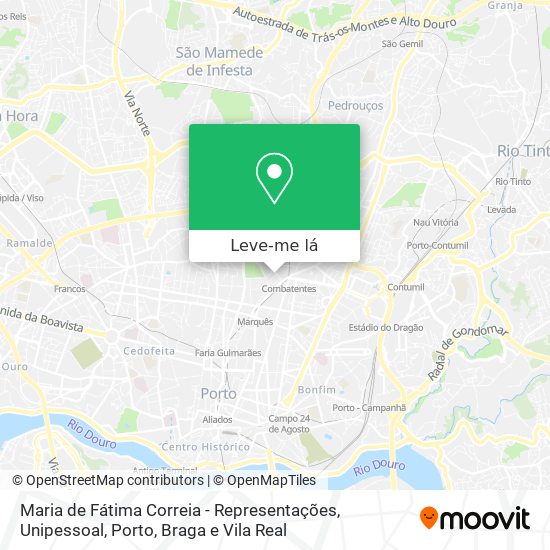 Maria de Fátima Correia - Representações, Unipessoal mapa
