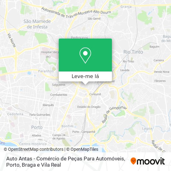 Auto Antas - Comércio de Peças Para Automóveis mapa