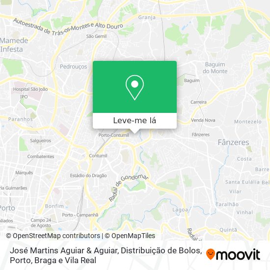 José Martins Aguiar & Aguiar, Distribuição de Bolos mapa