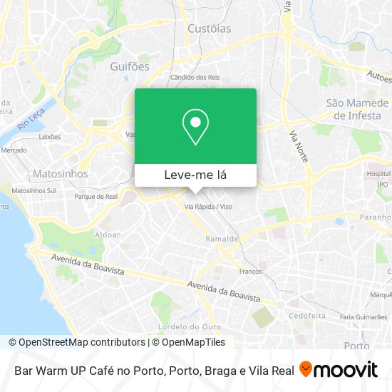 Bar Warm UP Café no Porto mapa