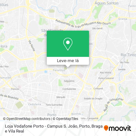 Loja Vodafone Porto - Campus S. João mapa