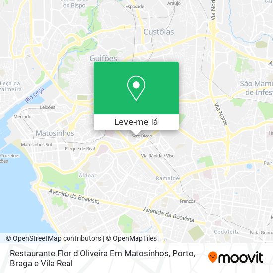 Restaurante Flor d'Oliveira Em Matosinhos mapa