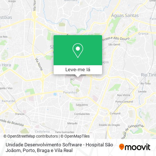 Unidade Desenvolvimento Software - Hospital São Joãom mapa