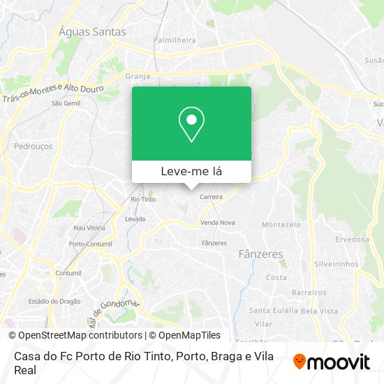 Casa do Fc Porto de Rio Tinto mapa