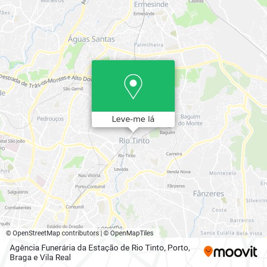 Agência Funerária da Estação de Rio Tinto mapa