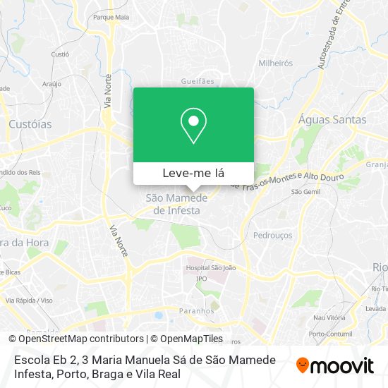 Escola Eb 2, 3 Maria Manuela Sá de São Mamede Infesta mapa