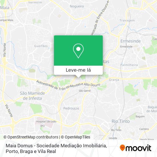 Maia Domus - Sociedade Mediação Imobiliária mapa