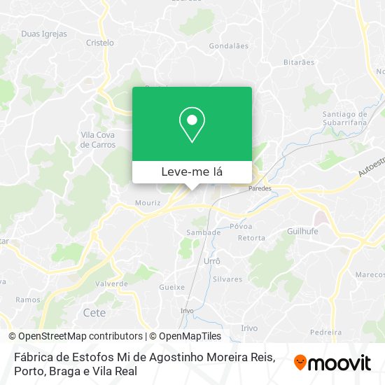 Fábrica de Estofos Mi de Agostinho Moreira Reis mapa