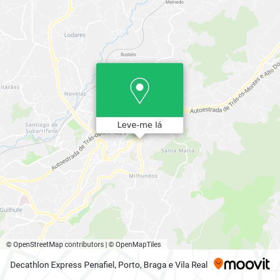 Decathlon Express Penafiel mapa