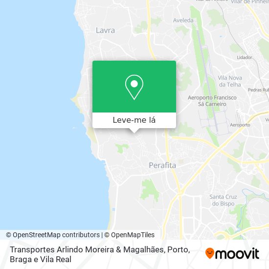 Transportes Arlindo Moreira & Magalhães mapa