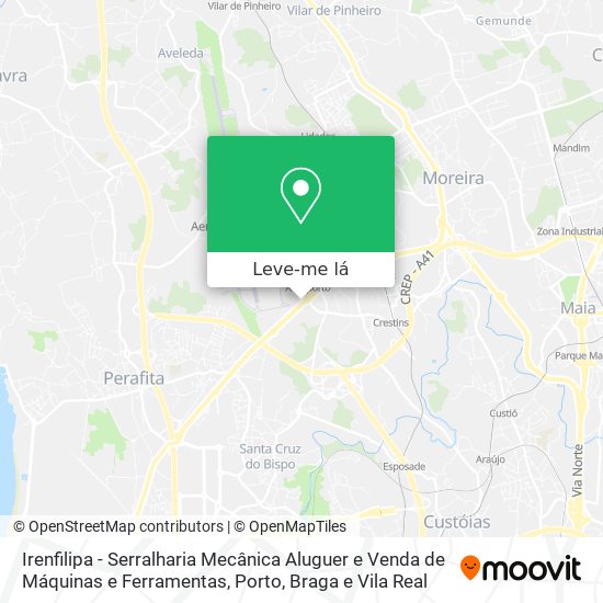 Irenfilipa - Serralharia Mecânica Aluguer e Venda de Máquinas e Ferramentas mapa