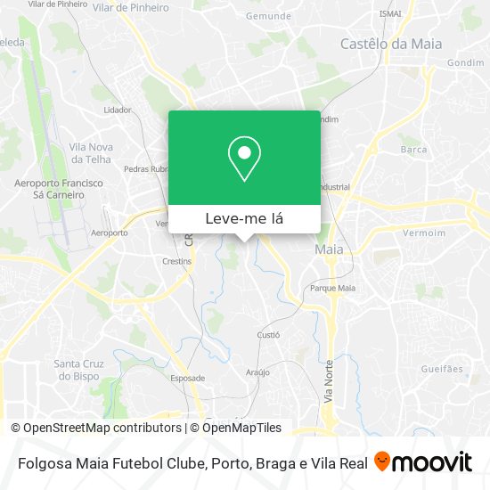 Folgosa Maia Futebol Clube mapa