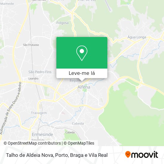 Talho de Aldeia Nova mapa