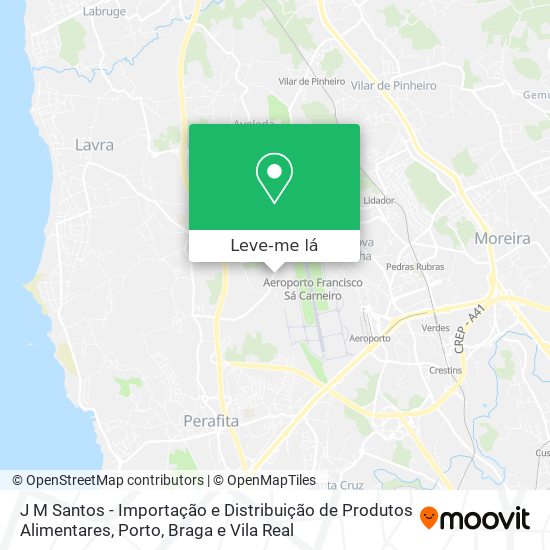 J M Santos - Importação e Distribuição de Produtos Alimentares mapa