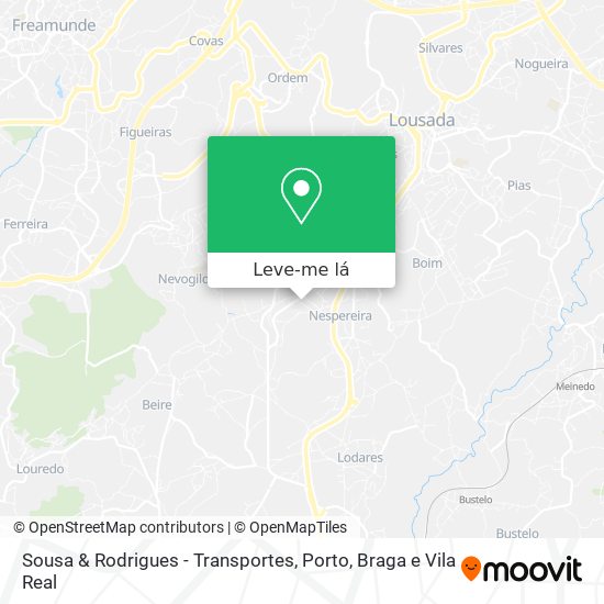 Sousa & Rodrigues - Transportes mapa