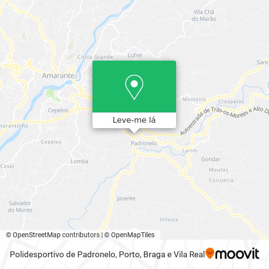 Polidesportivo de Padronelo mapa