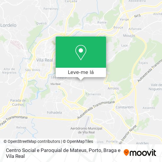 Centro Social e Paroquial de Mateus mapa