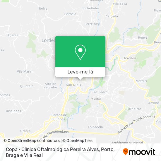 Copa - Clínica Oftalmológica Pereira Alves mapa