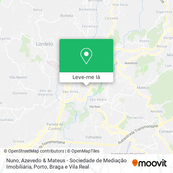 Nuno, Azevedo & Mateus - Sociedade de Mediação Imobiliária mapa