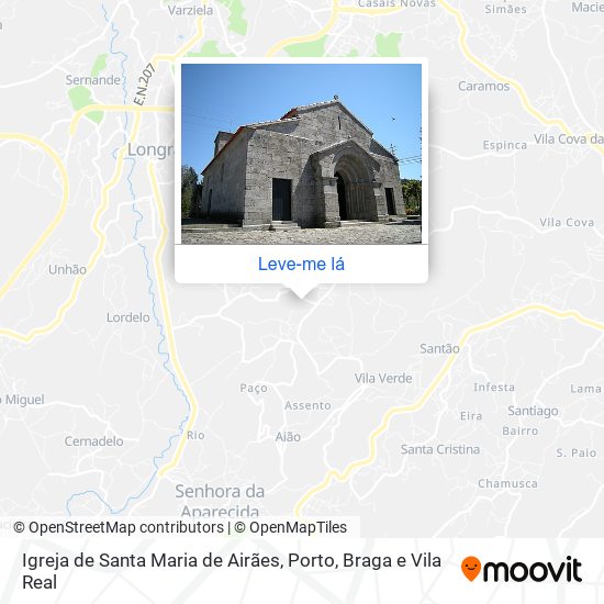 Igreja de Santa Maria de Airães mapa