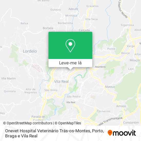 Onevet Hospital Veterinário Trás-os-Montes mapa