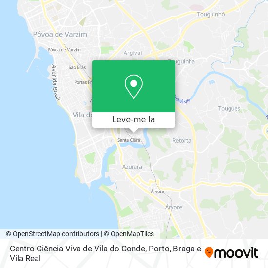 Centro Ciência Viva de Vila do Conde mapa