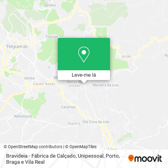 Bravideia - Fábrica de Calçado, Unipessoal mapa